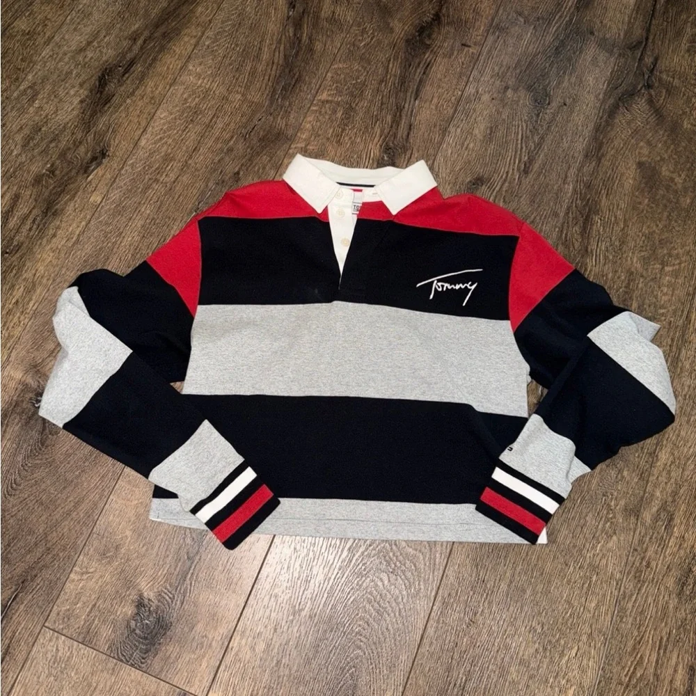 Tommy Hilfiger Red and White Polo - Picture 2 of 7